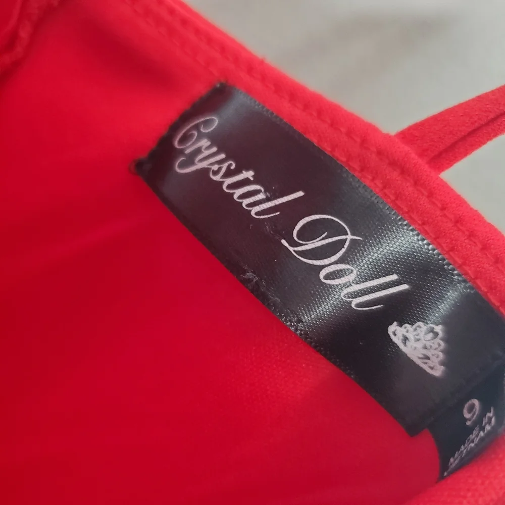 Crystal Doll Red Sleeveless Party Dress Size 9